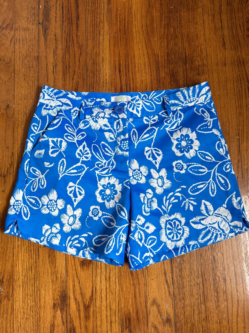 Jade Melody Tam Floral Blue/White Side-Round Short